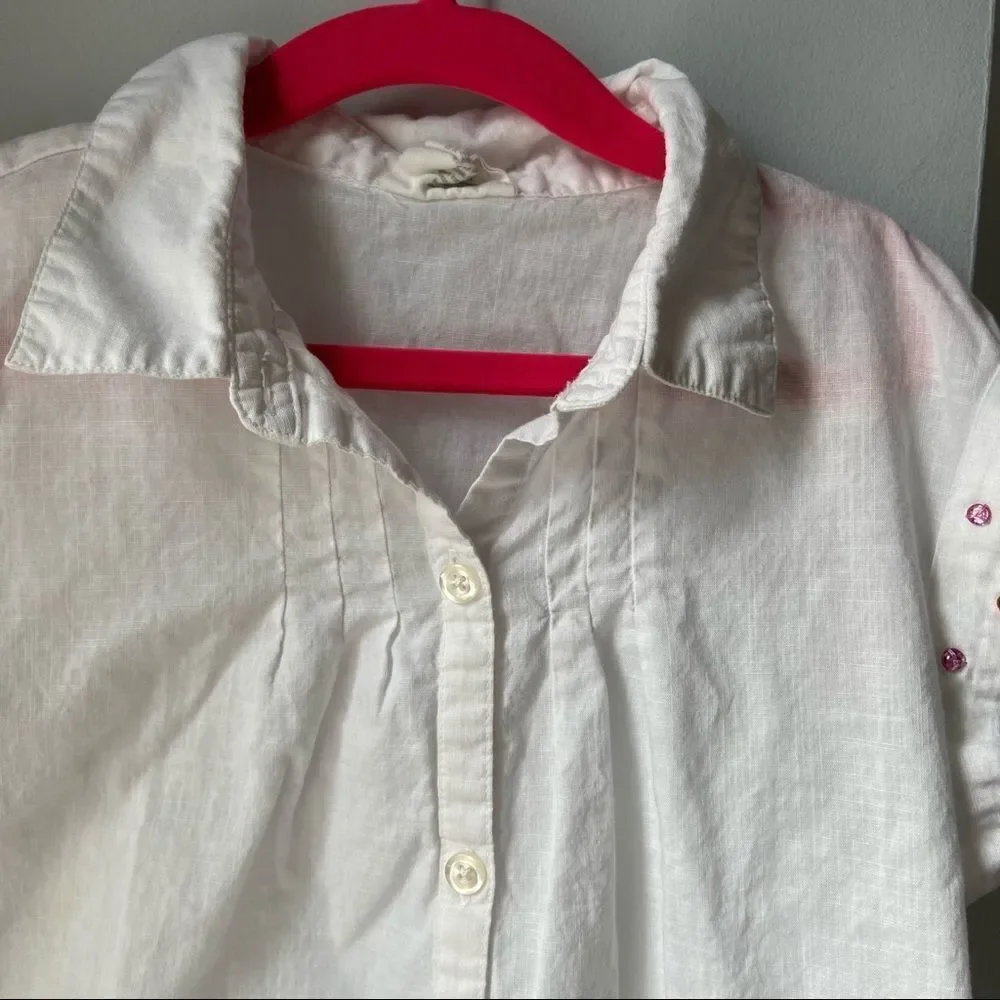 🍭6/$30 Crazy 8 Spring Cotton Buttowndown M (7-8)